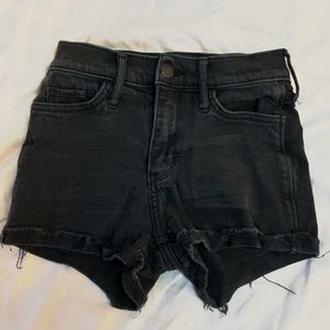 Hollister Black Denim High Waisted Shorts